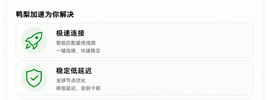 鸭梨加速为你解决